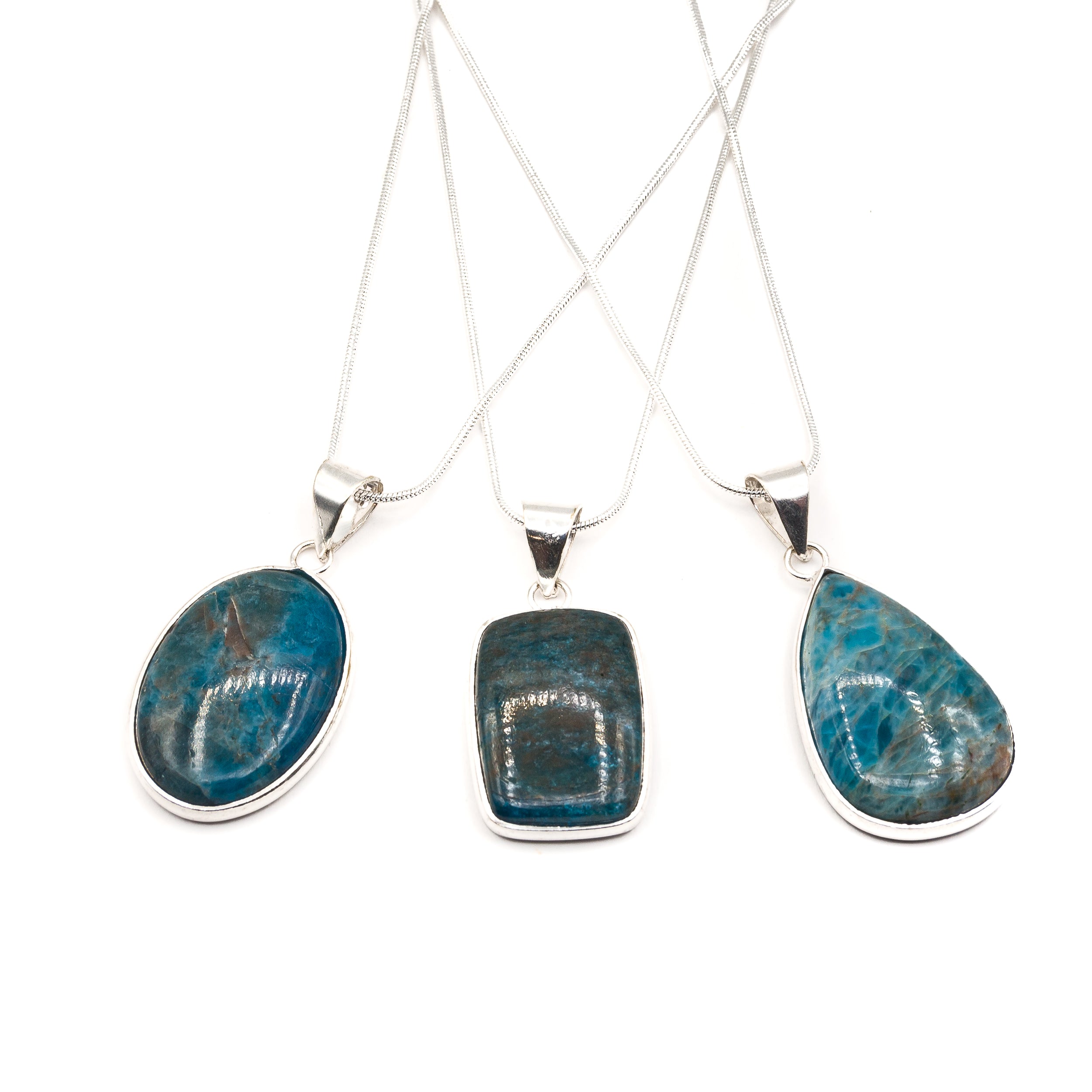 Necklace - Apatite Blue Assorted Shapes $25